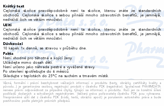Informace o produktu:<br> Blendea Skořice olejové kapky 10ml