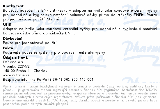 Informace o produktu:<br> FLOCARE Bolus Adaptor