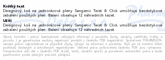 Informace o produktu:<br> Tommee Tippee Twist & Click Náhr. kazety 12ks