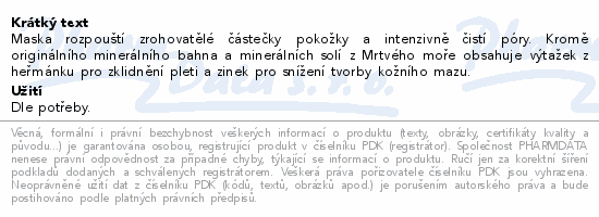 Informace o produktu:<br> SALT HOUSE Minerální maska s mořskou solí 2x7ml