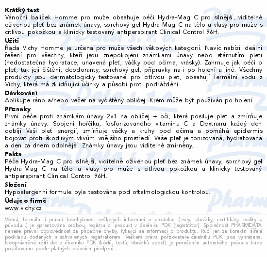 Informace o produktu:<br> VICHY HOMME Vánoce 2023