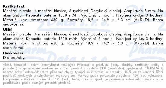 Informace o produktu:<br> NAIPO Masážní pistole NP-MG02
