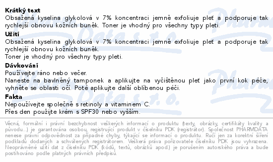 Informace o produktu:<br> COSRX AHA7 pleťový toner 100ml