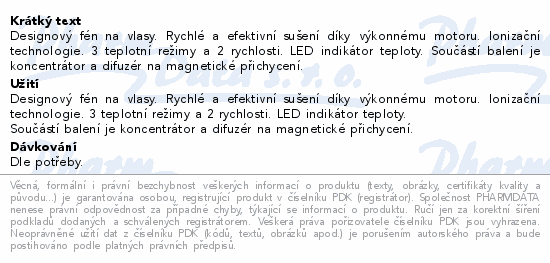 Informace o produktu:<br> Laifen SWIFT SPECIAL fén na vlasy bílý