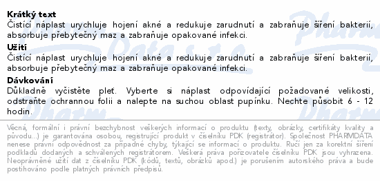 Informace o produktu:<br> COSRX Fit čistící pleťová náplast 24ks
