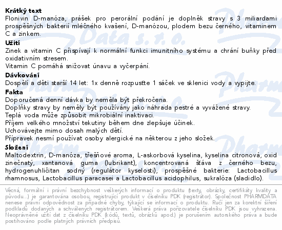 Informace o produktu:<br> Flonivin D-Manóza 10x5g Galenika