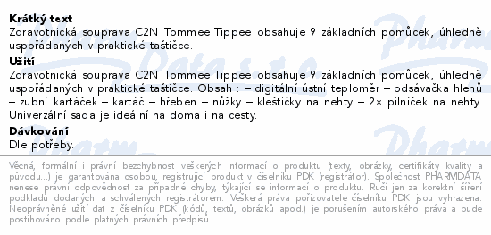Informace o produktu:<br> Tommee Tippee Care protect Dětský zdravotnický set