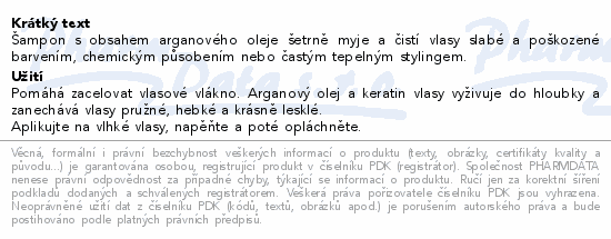 Informace o produktu:<br> Moroccanoil regenerační šampon 250ml