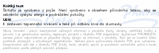 Informace o produktu:<br> Obinadlo škrtící pryžové 3x70cm