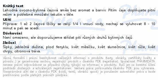 Informace o produktu:<br> Lásky květ ovocno-bylinný syp. čaj 50g Fytopharma