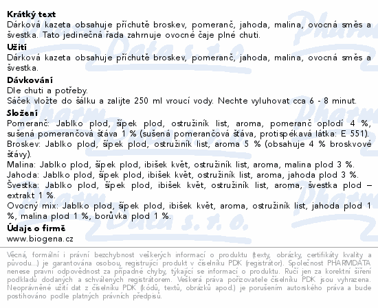 Informace o produktu:<br> Biogena Maxi 60x2g