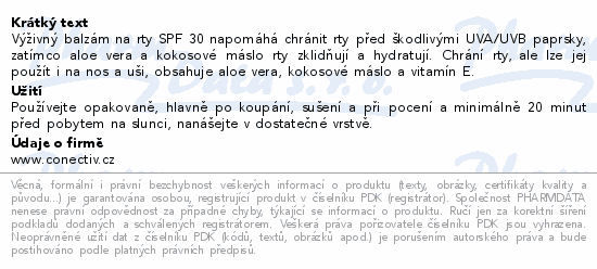 Informace o produktu:<br> Hawaiian Tropic Hydratimg lip balm SPF30 4g