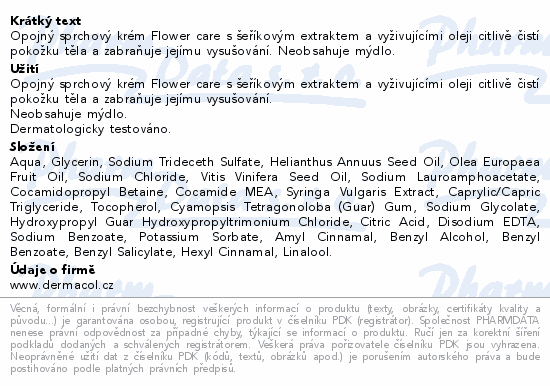 Informace o produktu:<br> Dermacol Šeřík opojný sprchový krém 200ml