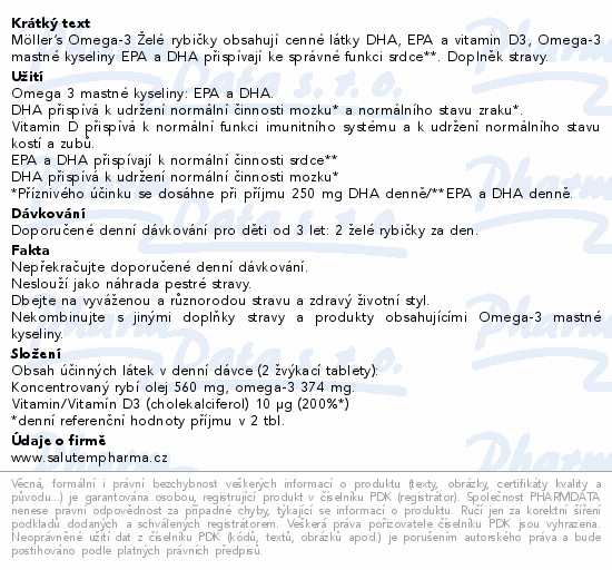 Informace o produktu:<br> Mollers Omega-3 želé rybičky Cola tbl.45