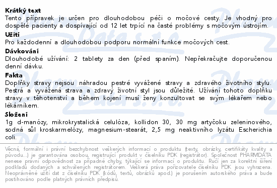 Informace o produktu:<br> Blokurima URO+ tbl.180