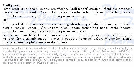 Informace o produktu:<br> VT Reedle Shot 700 mikrojehličkový booster 30ml