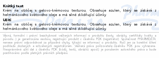 Informace o produktu:<br> Dr.Althea 147 intenzivně zklidňuj.pleť.krém 50ml