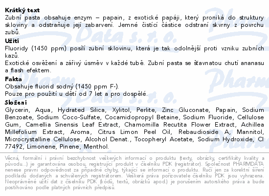 Informace o produktu:<br> CHEEEES Pineapple zubní pasta 60g