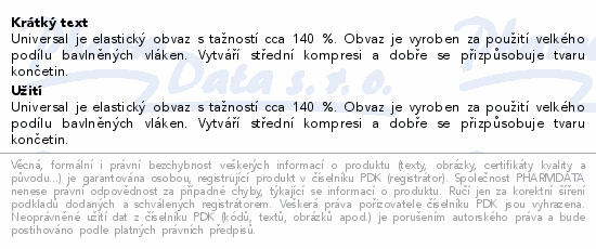 Informace o produktu:<br> Obvaz elastický nesterilní 8cmx5m Steriwund