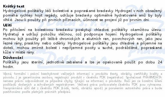 Informace o produktu:<br> Medela Hydrogelové polštářky 4ks