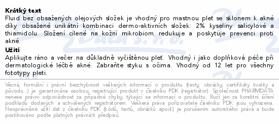 Informace o produktu:<br> Eucerin DermoPure CLINICAL fluid s troj.účin.40ml