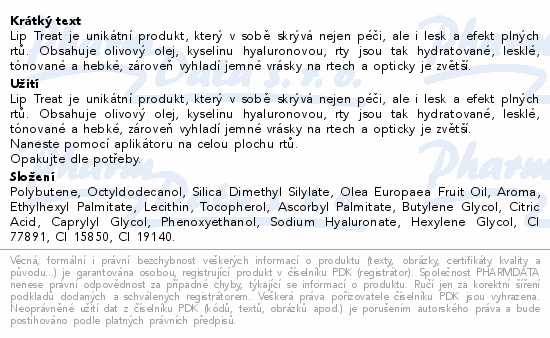 Informace o produktu:<br> Dermacol Lip Treat lesk na rty Pink Kiss 5 10ml