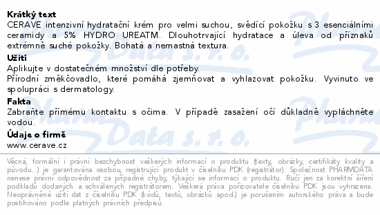 Informace o produktu:<br> CeraVe Intenzivní hydratační krém 340g