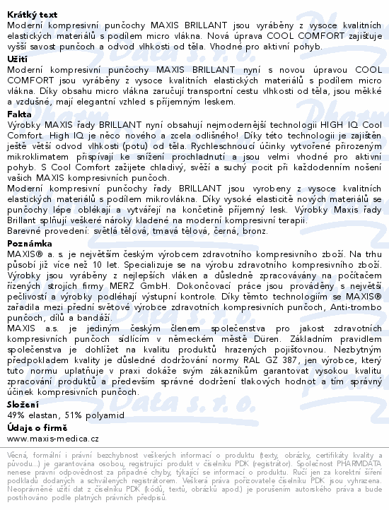 Informace o produktu:<br> Maxis BRILLANT-steh.punč.vel.3N lem.bronz se šp.