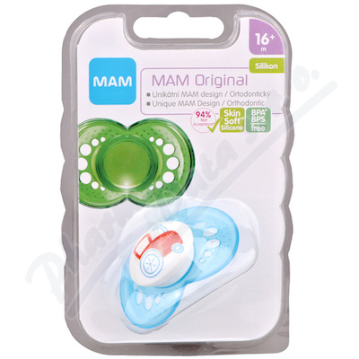 MAM Dudlík Original 16+m modrý/traktor 1ks