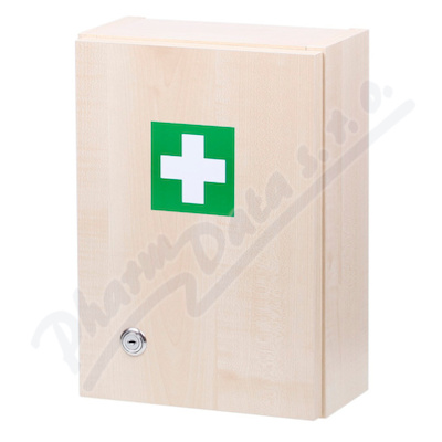 Lékárnička - dřevěná s náplní do 5 osob-ZM 05
