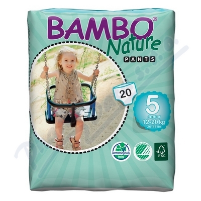 BAMBO Nature Pants Junior navl.plen.k.trénink 20ks