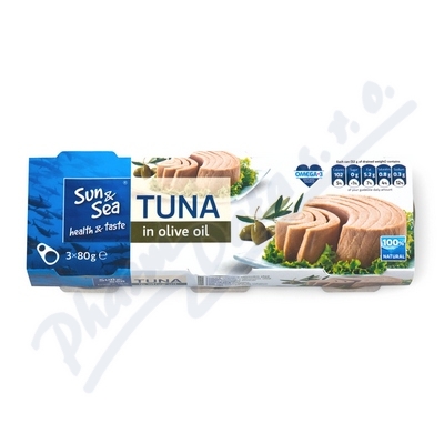 Tuňák v olivovém oleji 3x80g Sun&Sea