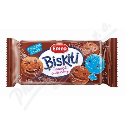 EMCO Biskiti Ovesné sušenky čokoláda a kokos 60g