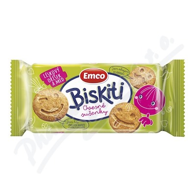 EMCO Biskiti Ovesné sušenky oříšek a med 60g