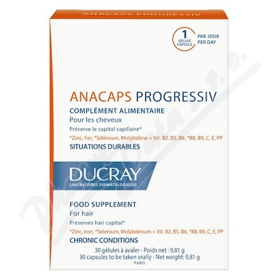 DUCRAY Anacaps Progressiv-chronic.vyp.vlasů cps.30