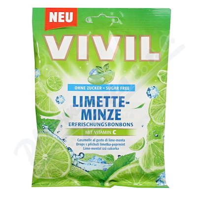 Vivil Limetka-peprmint+vit.C bez cukru 80g
