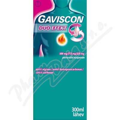 Gaviscon Duo Efekt 500mg/213mg/325mg por.sus.300ml