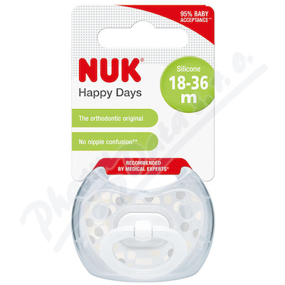 NUK Dudlík Happy Days SI V3(18m+) 1ks BOX 739488