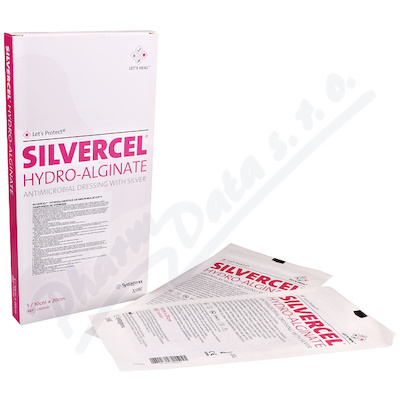 Silvercel hydroalgin.krytí se stříbrem 10x20cm 5ks