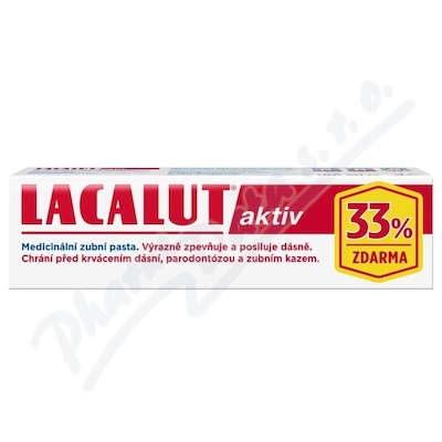 Lacalut Aktiv zubní pasta 100ml 33% ZDARMA