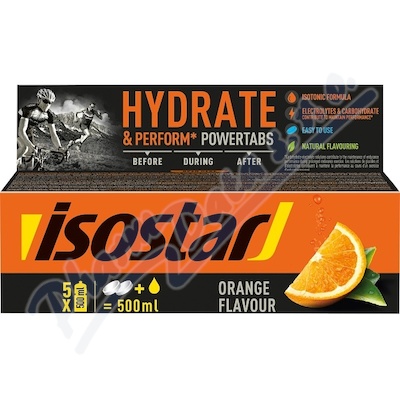 ISOSTAR Powertabs šumivé tablety pomeranč 10x12g