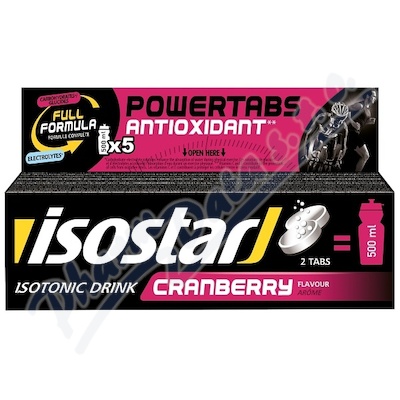 ISOSTAR Powertabs šumivé tablety brusinka 10x12g