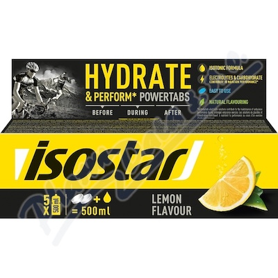 ISOSTAR Powertabs šumivé tablety citrón 10x12g