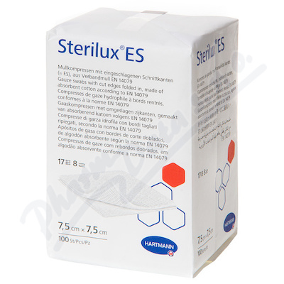 STERILUX Gáza kompr.nester. 7.5x7.5cm/100ks 17vl.8v