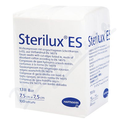 STERILUX Gáza kompr.nester. 7.5x7.5cm/100ks 13vl8vr