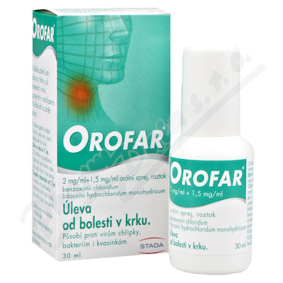 Orofar 2mg/ml+1.5mg/ml orm.spr.sol.1x30ml