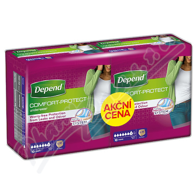 Depend Normal inkontinenční kalhotky ženy Duopack S/M 2x10ks
