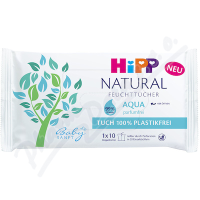 HiPP BABYSANFT Čist.vlh.ubrousky AQUA 10 ks