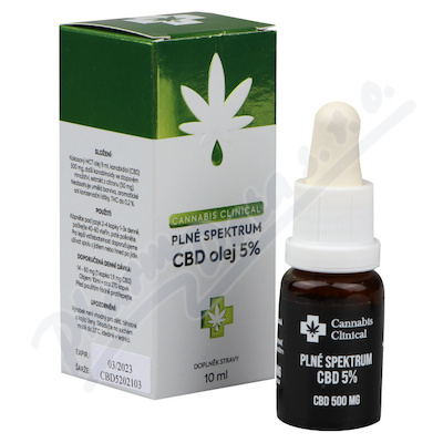 Cannabis Clinical Plné spektrum CBD olej 5% 10ml