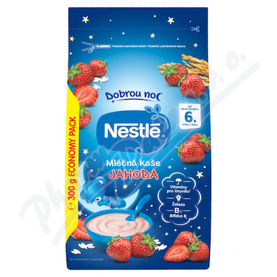 NESTLÉ Mléčná kaše Dobrou noc Jahoda 300g 6M